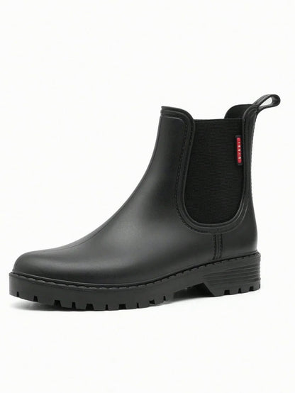 Comfortable Black Leather Ankle Boots for Women with Closed Toe Casual Style