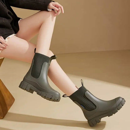 Comfortable Black Leather Ankle Boots for Women with Closed Toe Casual Style