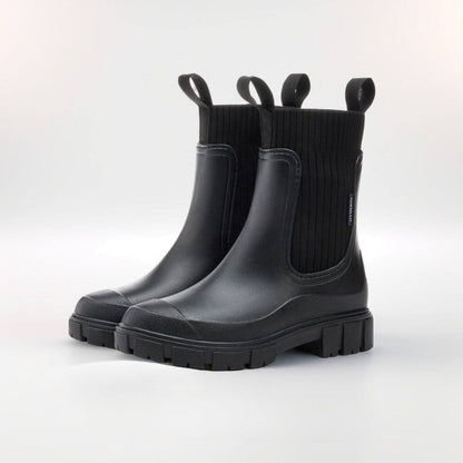Comfortable Black Leather Ankle Boots for Women with Closed Toe Casual Style