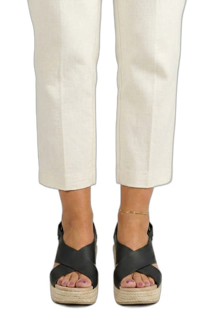 Comfortable Black Leather Espadrilles for Women with Wedge Slingback Open Toe Casual Style