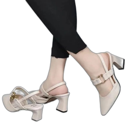 Comfortable Black Leather Mary Jane Shoes for Women with Ankle Strap Closed Toe Buckle Casual Style