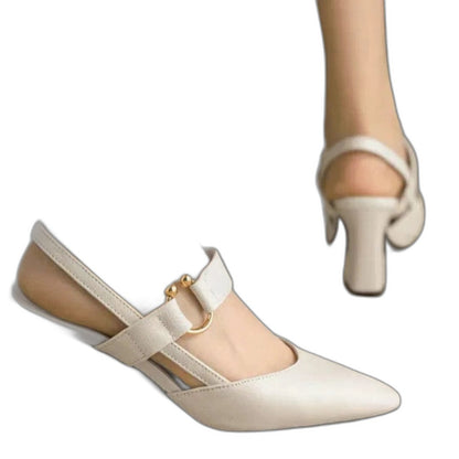 Comfortable Black Leather Mary Jane Shoes for Women with Ankle Strap Closed Toe Buckle Casual Style