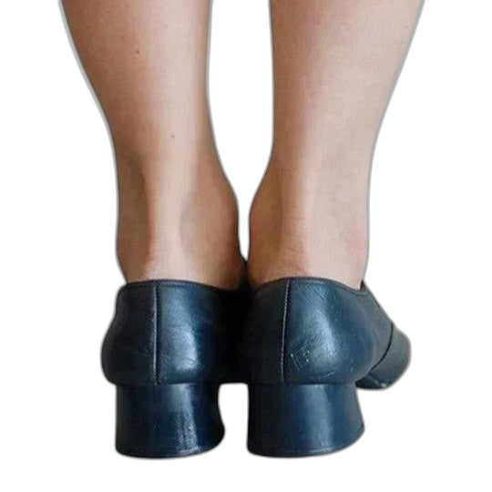 Comfortable Black Leather Mary Jane Shoes for Women with Closed Toe Buckle Casual Style