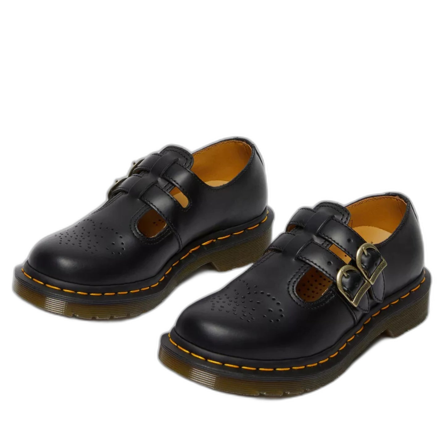 Comfortable Black Leather Mary Jane Shoes for Women with Closed Toe Buckle Casual Style