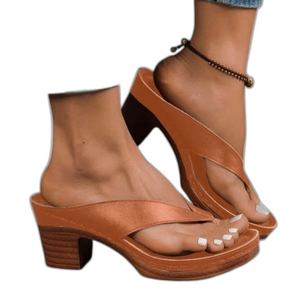 Comfortable Black Leather Sandals for Women with Block Heel Ankle Strap Open Toe Casual Style