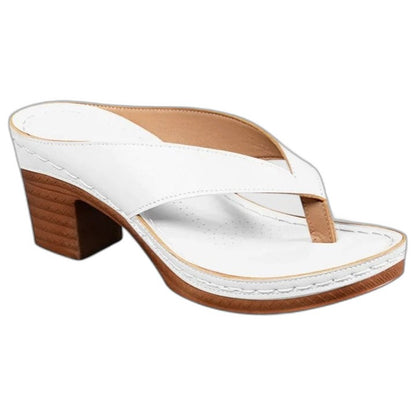 Comfortable Black Leather Sandals for Women with Block Heel Ankle Strap Open Toe Casual Style