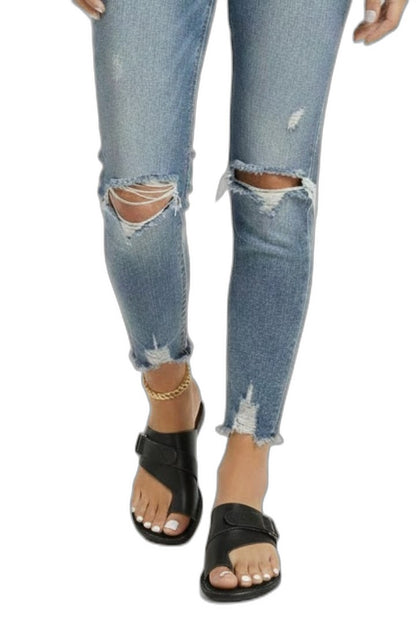 Comfortable Black Leather Sandals for Women with Open Toe Buckle Casual Style