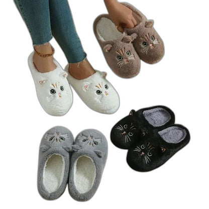 Comfortable Black Mules for Women with Closed Toe Fur Lined Lounge Style