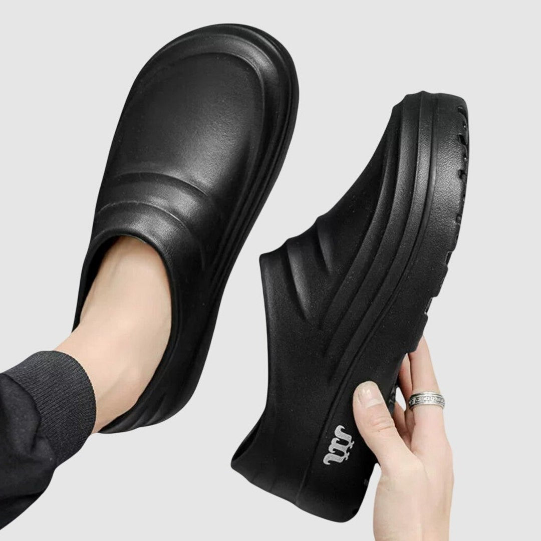 Comfortable Black Mules for Women with Platform Closed Toe Casual Style