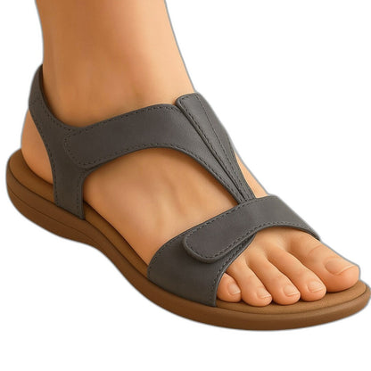 Comfortable Black Sandals for Women with Ankle Strap Open Toe Casual Style