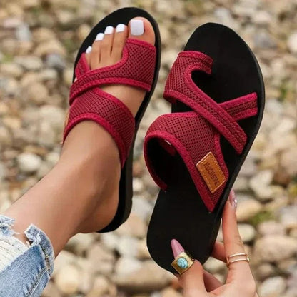 Comfortable Black Sandals for Women with Ankle Strap Open Toe Casual Style