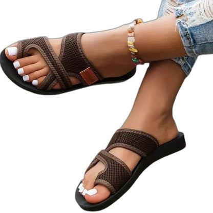 Comfortable Black Sandals for Women with Platform Open Toe Casual Style