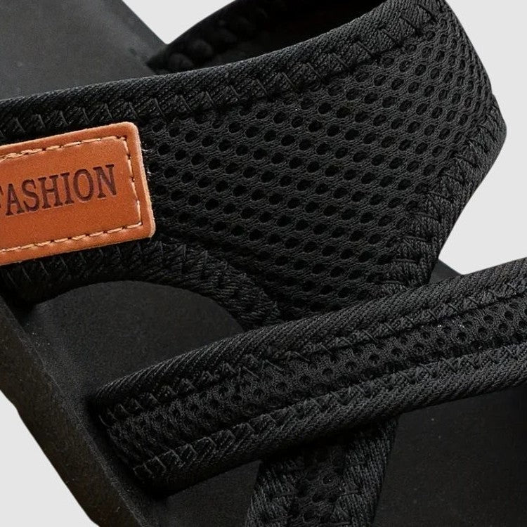 Comfortable Black Sandals for Women with Platform Open Toe Casual Style
