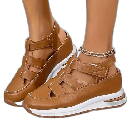 Comfortable Black Sandals for Women with Platform Open Toe Casual Style