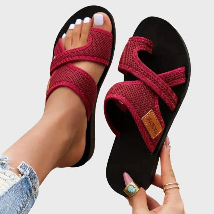 Comfortable Black Sandals for Women with Platform Open Toe Casual Style
