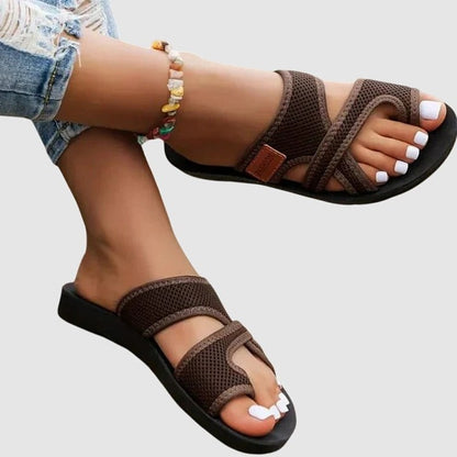 Comfortable Black Sandals for Women with Platform Open Toe Casual Style