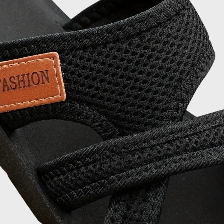 Comfortable Black Sandals for Women with Platform Open Toe Casual Style