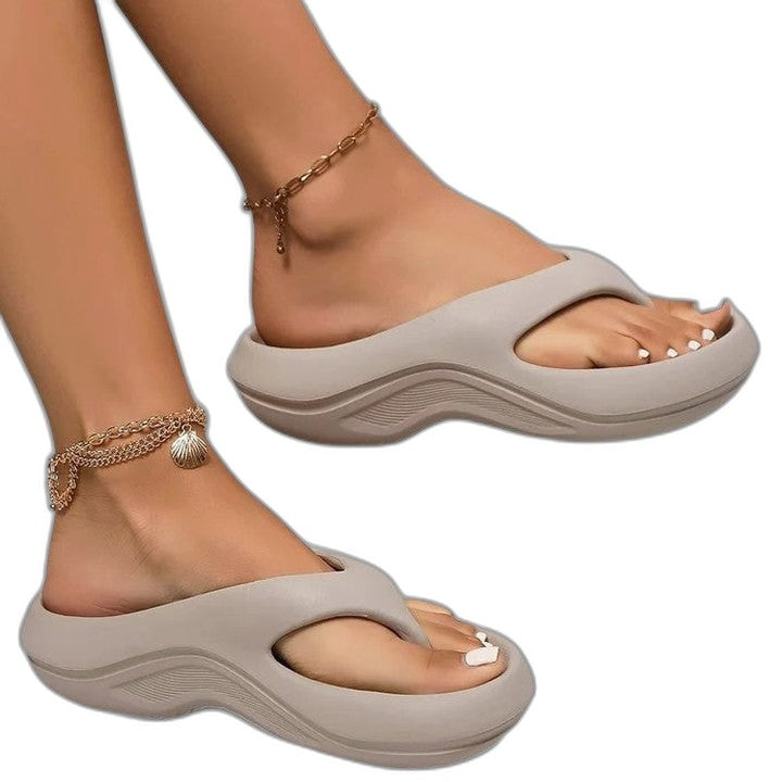 Comfortable Black Sandals for Women with Platform Open Toe Casual Style
