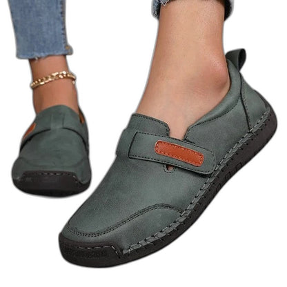 Comfortable Blue Denim Loafers for Women with Closed Toe Casual Style
