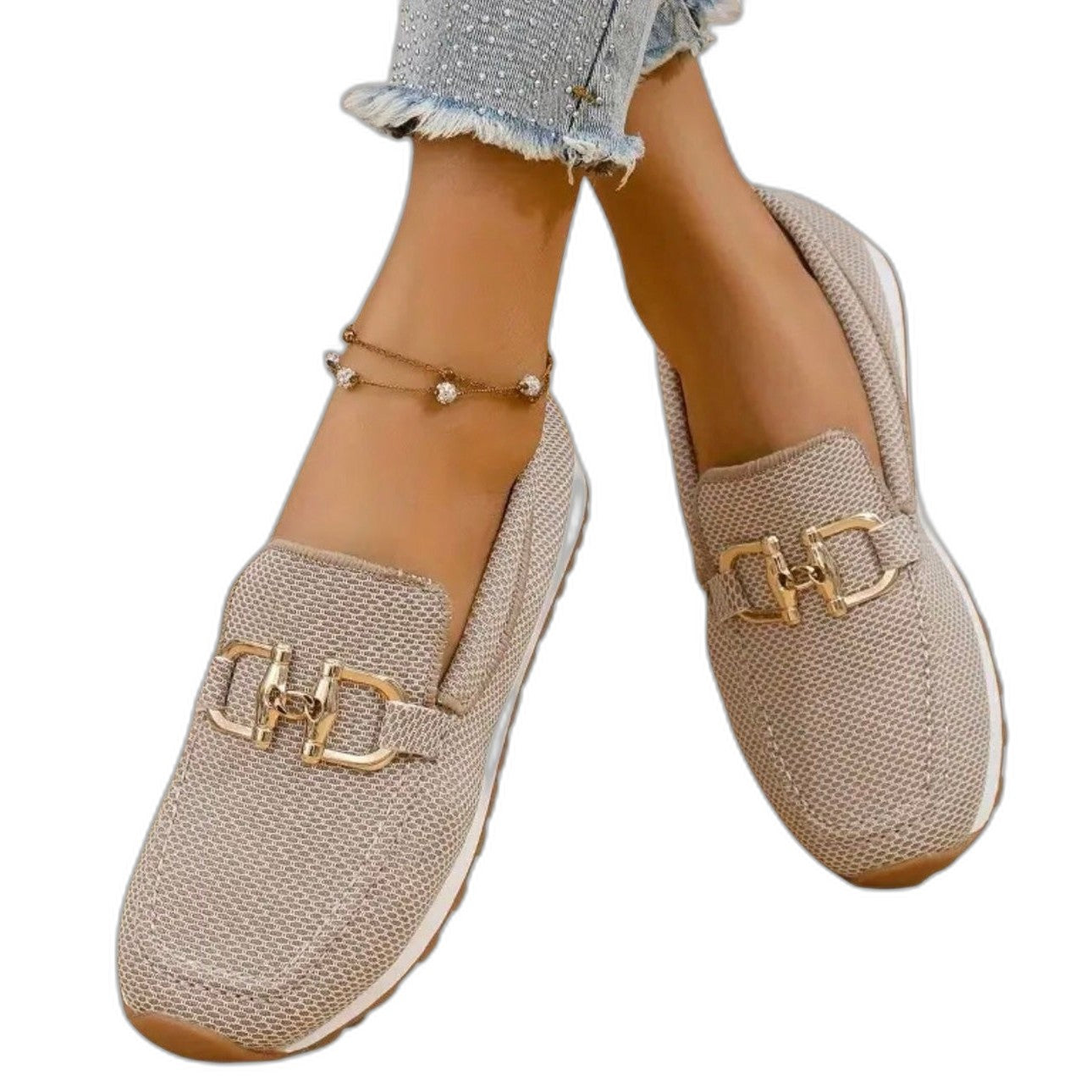 Comfortable Blue Loafers for Women with Closed Toe Casual Style