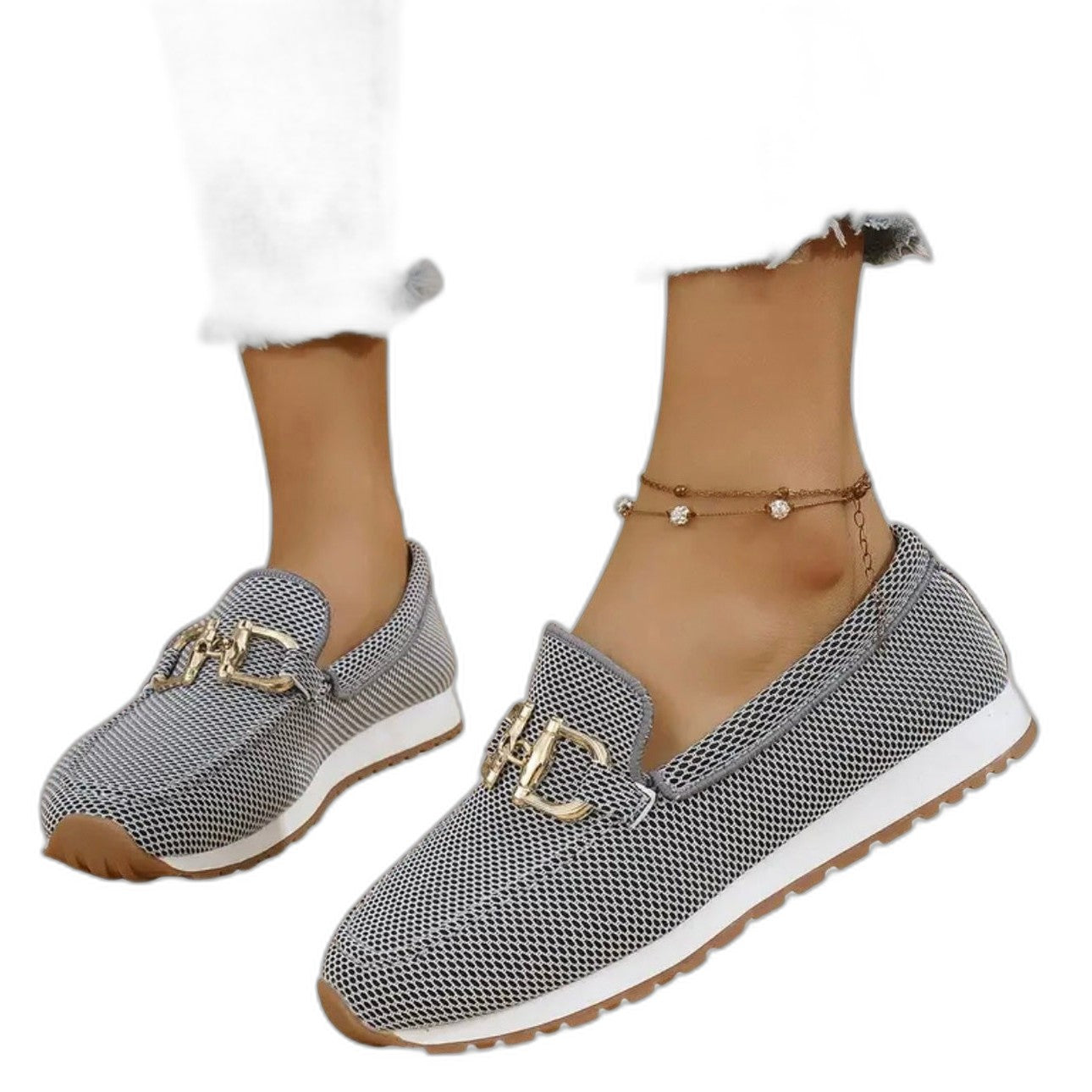 Comfortable Blue Loafers for Women with Closed Toe Casual Style