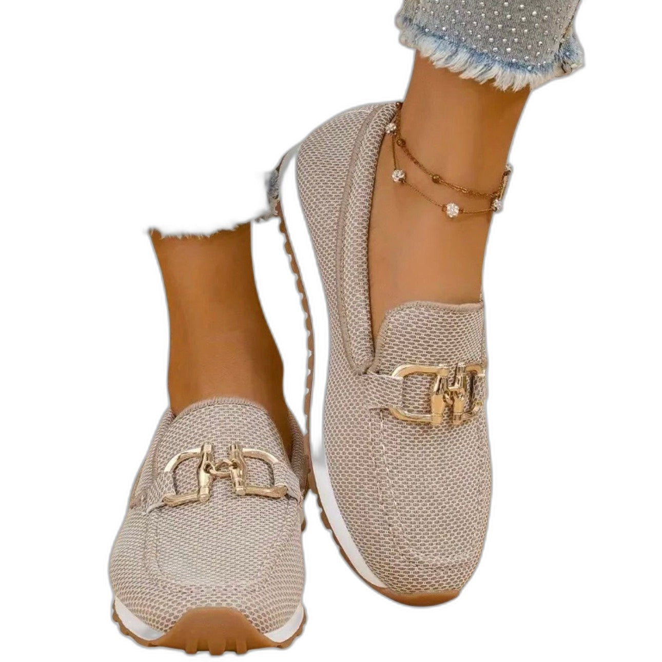 Comfortable Blue Loafers for Women with Closed Toe Casual Style