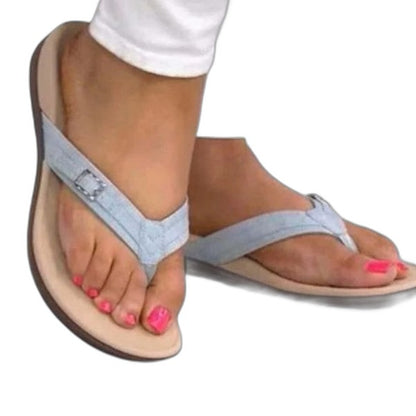 Comfortable Blue Sandals for Women with Slingback Open Toe Vacation Style