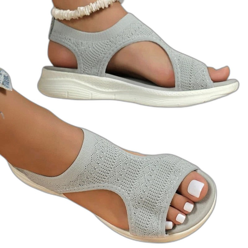 Comfortable Brown Sandals for Women with Platform Ankle Strap Open Toe Casual Style