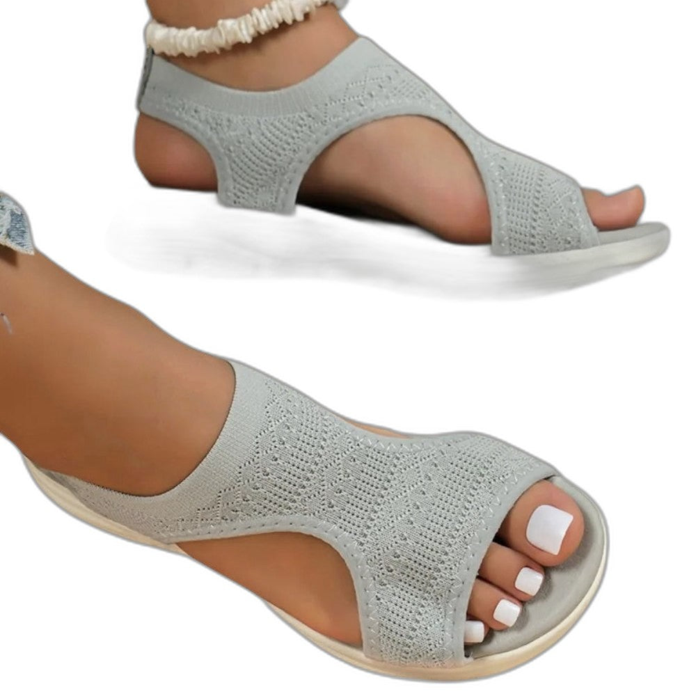 Comfortable Brown Sandals for Women with Platform Ankle Strap Open Toe Casual Style
