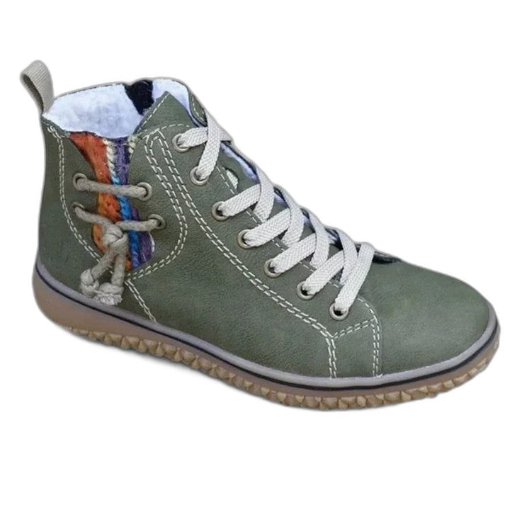 Comfortable Brown Suede Ankle Boots for Women with Closed Toe Lace Up Casual Style