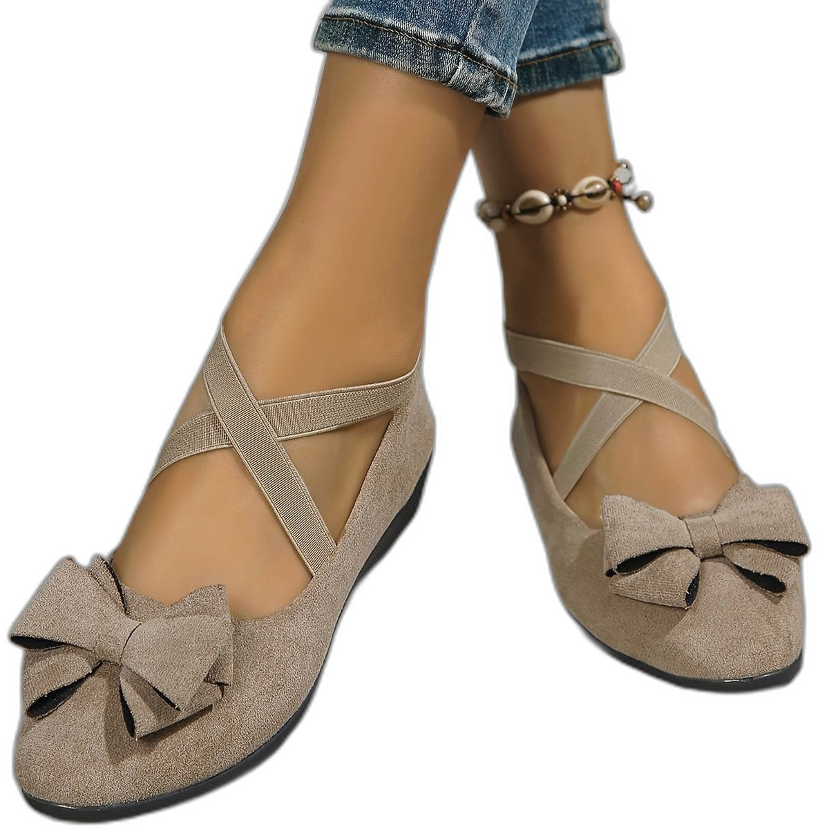 Comfortable Brown Suede Flats for Women with Closed Toe Lace Up Casual Style