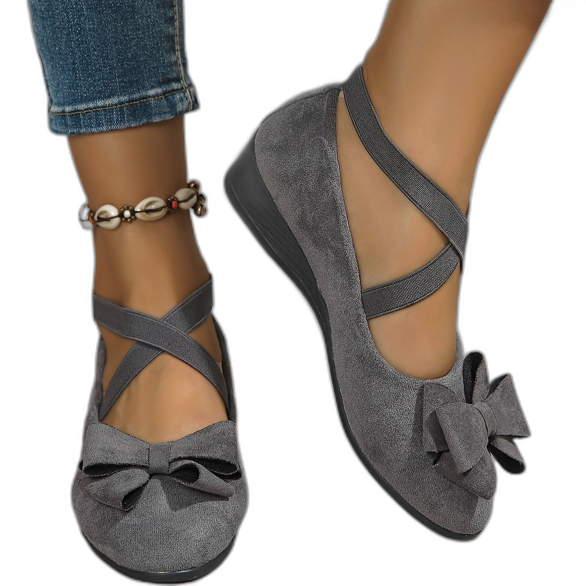 Comfortable Brown Suede Flats for Women with Closed Toe Lace Up Casual Style