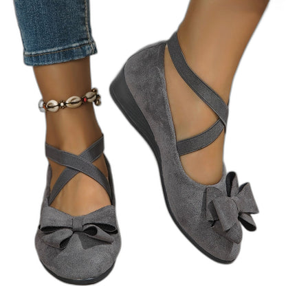 Comfortable Brown Suede Flats for Women with Closed Toe Lace Up Casual Style