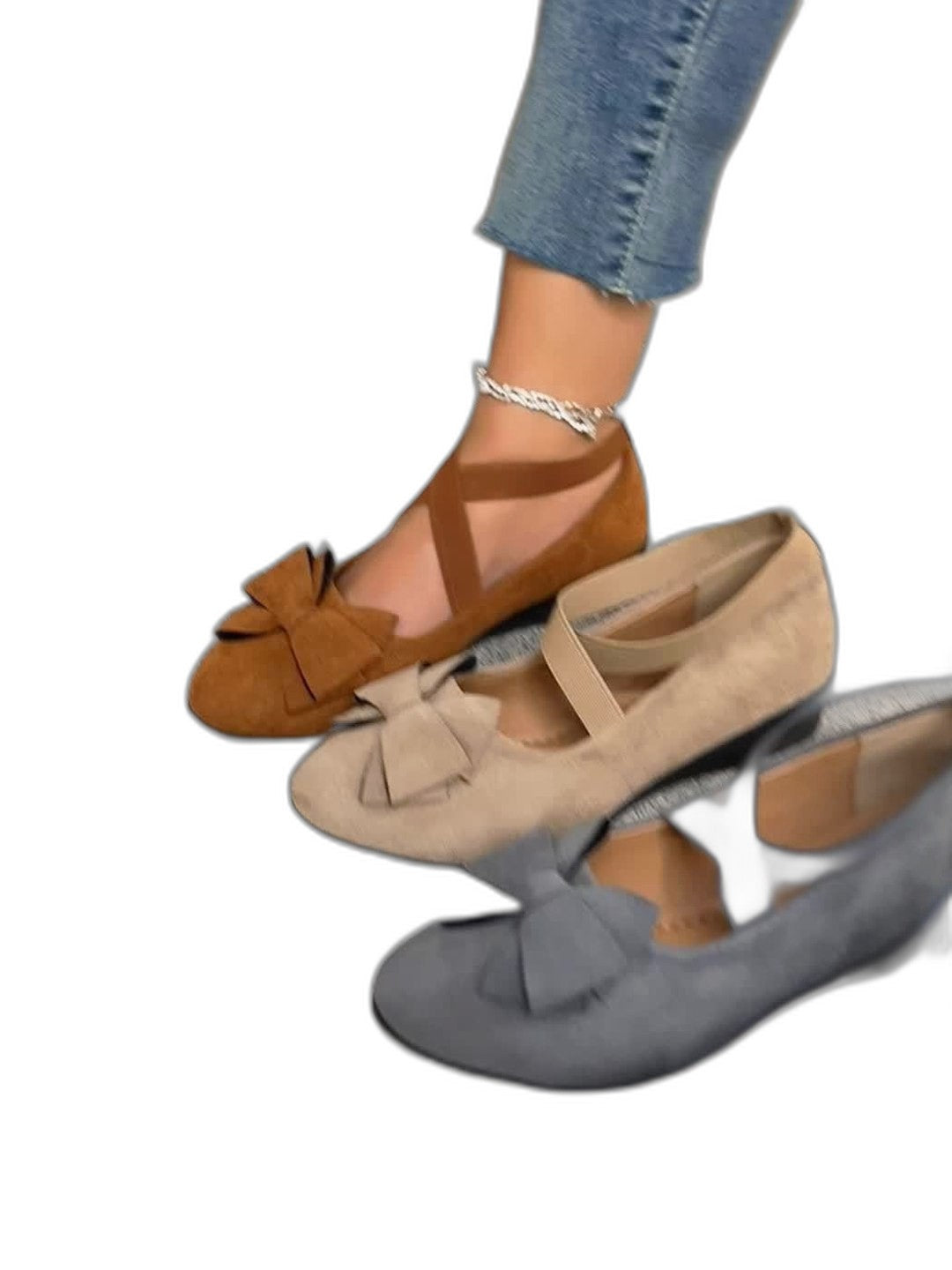 Comfortable Brown Suede Flats for Women with Closed Toe Lace Up Casual Style