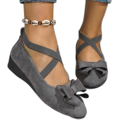 Comfortable Brown Suede Flats for Women with Closed Toe Lace Up Casual Style