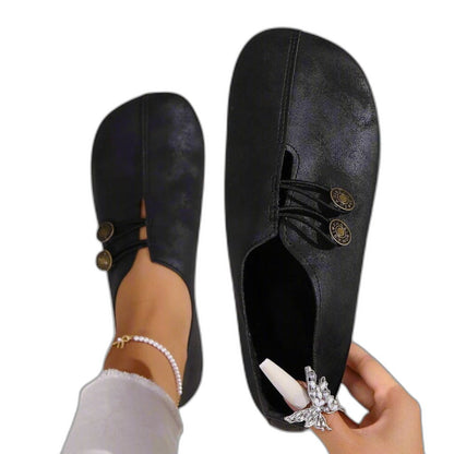 Comfortable Brown Suede Loafers for Women with Closed Toe Lace Up Casual Style