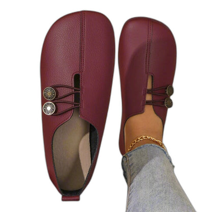 Comfortable Brown Suede Loafers for Women with Closed Toe Lace Up Casual Style