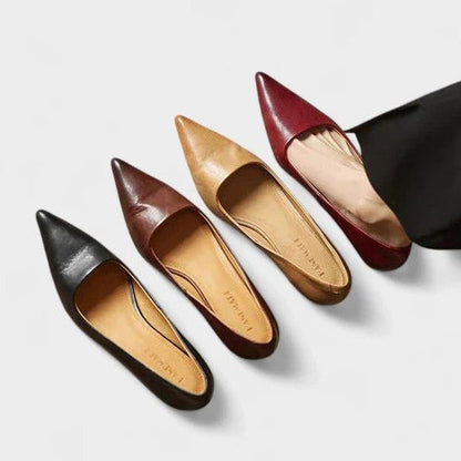 Comfortable Burgundy Heels for Women with Kitten Heel Pointed Toe Party Style