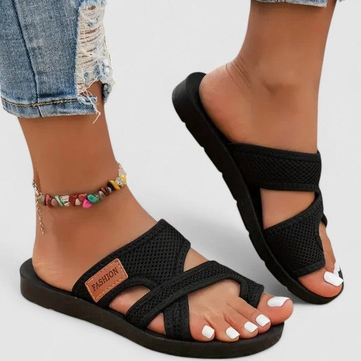 Comfortable Burgundy Sandals for Women with Open Toe Casual Style