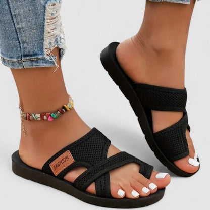 Comfortable Burgundy Sandals for Women with Open Toe Casual Style