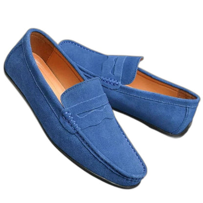 Comfortable Burgundy Suede Loafers for Women with Closed Toe Casual Style