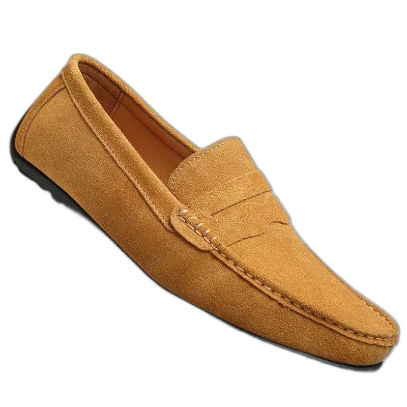 Comfortable Burgundy Suede Loafers for Women with Closed Toe Casual Style