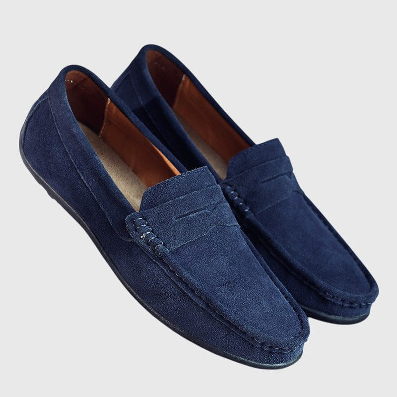 Comfortable Burgundy Suede Loafers for Women with Closed Toe Casual Style