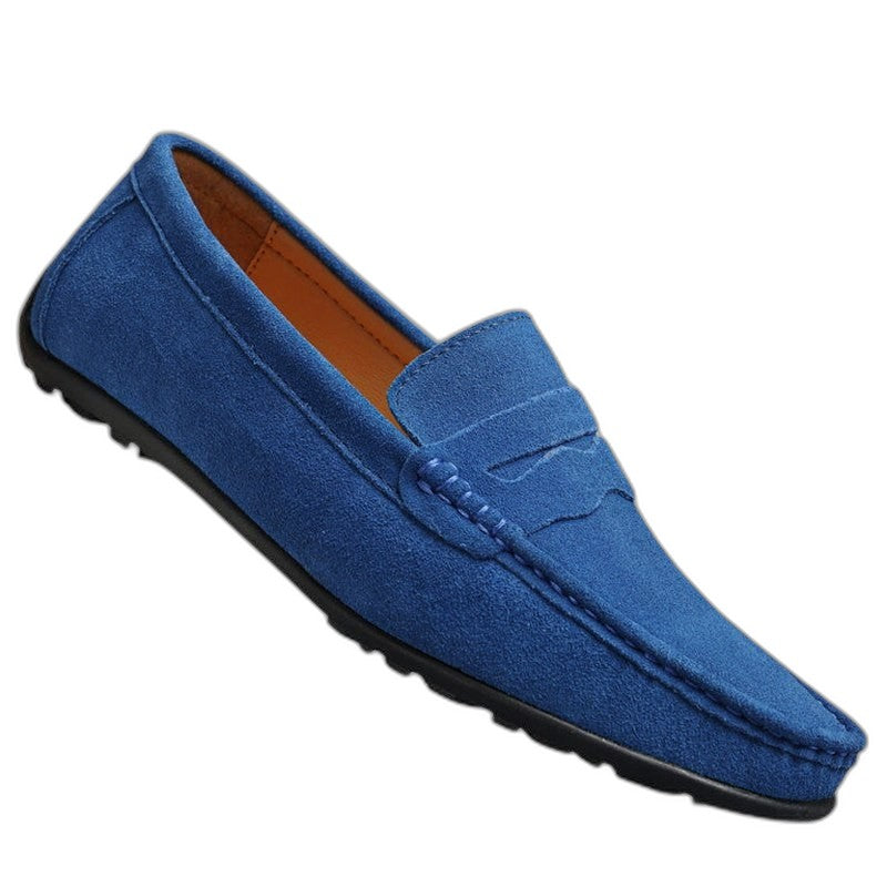 Comfortable Burgundy Suede Loafers for Women with Closed Toe Casual Style