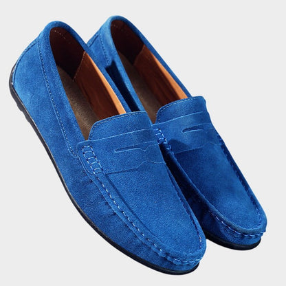 Comfortable Burgundy Suede Loafers for Women with Closed Toe Casual Style