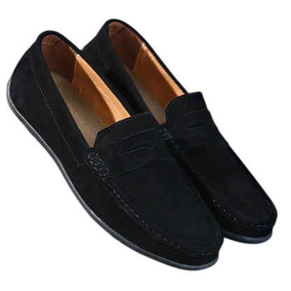 Comfortable Burgundy Suede Loafers for Women with Closed Toe Casual Style