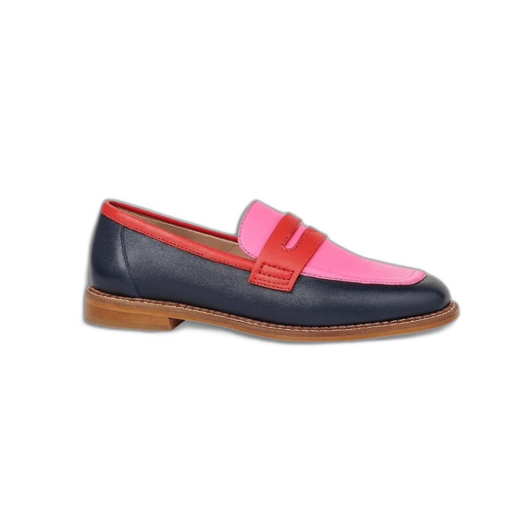 Comfortable Color Block Loafers for Women with Closed Toe Casual Style