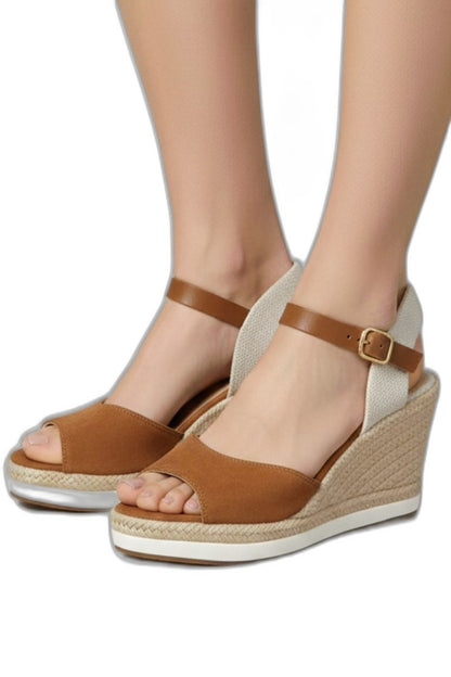 Comfortable Espadrilles for Women with Ankle Strap Slingback Espadrille Closed Toe Casual Style