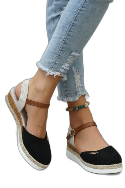 Comfortable Espadrilles for Women with Ankle Strap Slingback Espadrille Closed Toe Casual Style