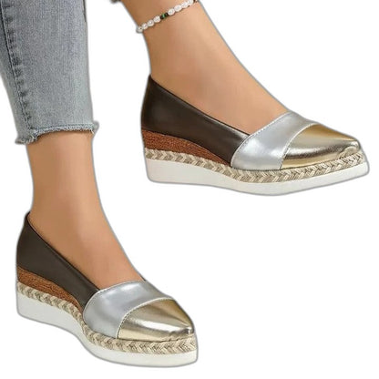 Comfortable Flats for Women with Platform Ankle Strap Closed Toe Casual Style